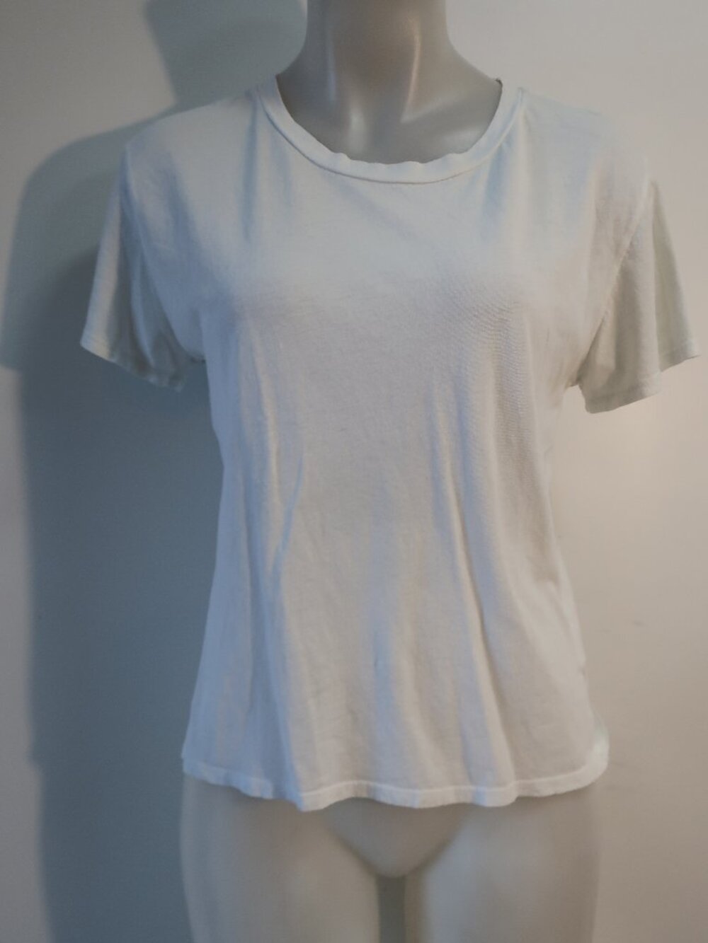Womens PerfectWhiteTee White (Item-697) Crew Neck T-Shirt Top XS